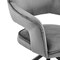 Armen Living Hadley Dining Room Accent Chair in Gray Velvet with Black Finish LCHDCHGRY - alternate 2